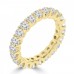 2.21 ct Ladies Round Cut Diamond Eternity Wedding Band in Yellow Gold